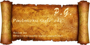 Pauleszku Győző névjegykártya