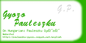 gyozo pauleszku business card